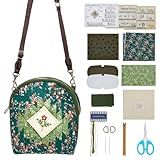 FREEBLOSS Kit De Bolsa De Patchwork Kit De Patchwork Kit De Costura De Patchwork Feito à Mão Bolsa Tiracolo Faça Você Mesmo Com Tecido De Artesanato De Costura Kit De Bolsa Com Padrão Sashiko