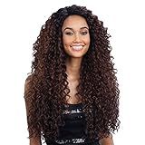 FreeTress Equal Peruca Lace Deep Invisible L Part Lace Front Wig KITRON 2 Marrom Escuro 