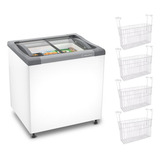 Freezer Horizontal 144 Litros Nf20 220v 4 Cestos Metalfrio