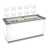 Freezer Horizontal 404l Nf55 127v 10 Cestos Metalfrio