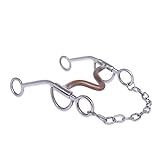 Freio 4 Rédea Inox Bocal Alto Bronze Para Cavalo