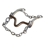 Freio Agua Choca Pesado Inox Com Bocal De Cobre Para Cavalo