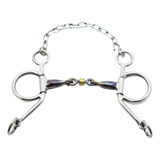 Freio Bridão Caracol Inox Articulado Com Salivador Cavalo