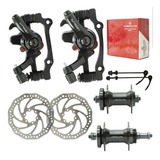 Freio Disco Mecânico Para Bike Absolute Com Cubos Rolamento