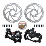 Freio Disco Mecânico Rotores 160mm calipers Preto