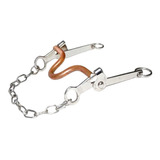 Freio L Com Bocal Alto De Cobre Em Inox Para Cavalo