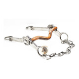 Freio L Inox Com Bocal Baixo Em Cobre Embocadura Cavalo