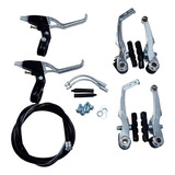 Freio V brake Bicicleta Par Manete Em Alumínio Bike Ciclismo