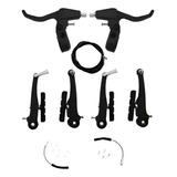 Freio V brake Em Nylon Preto Mtb Bike C Manete E Cabos