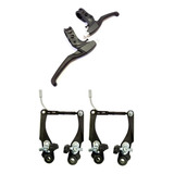 Freio V brake Maçaneta Nylon Completo Com Cabos E Conduites
