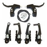 Freio V Brake Nylon Preto Maçaneta Cabos Conduite Jogo
