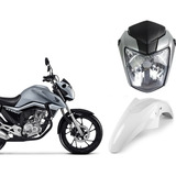 Frente Farol Prata Titan Fan 150 160 paralama Diant 17 A 22
