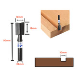 Fresa Reta Paralela P Tupia Manual Corte 10mm Haste 6mm