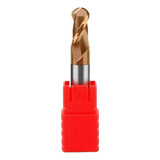 Fresa Topo Esférico 8mm 2 Cortes Hrc55 Metal Duro Cob Tialn