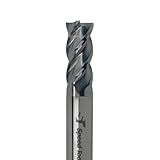 Fresa Topo Metal Duro 5mm 4 Cortes C Cobertura Tialn 45hrc