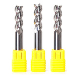 Fresa Topo Reto Metal Duro 5mm 3 Corte Alumínio Canal Polido