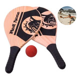 Frescobol Tenis De Praia Com 2 Raquetes Bola E Bolsa Esporte Cor Sortido