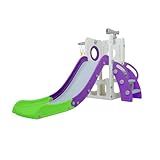 Freso Baby Playground Infantil 4x1 Mini Mundo Infinity 1 Torre- Para Crianças De 1 A 4 Anos- Compacto E Fácil Montagem- Com Escorregador- Cesta De Basquete E Bola- Escalada- Luneta