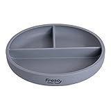 Freso Baby Prato Alimentação Bebê Introdução Alimentar Blw Bliss Silicone Atóxico Livre De Bpa Antibacteriano Com Ventosa E Divisória Cor Cinza
