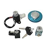 Frianchly Kit De Trava De Interruptor De Ignição De Motocicleta Para Honda Shadow VLX 600 VT600 VT400 VT750 Steed VLX400 Tampa De Tanque De Interruptor De Ignição Com 2 Chaves De Trava De Assento