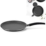 Frigideira Antiaderente Ø22cm Crepeira Panquequeira Tapioqueira Alumínio Para Cozinha   55224 Multiflon   Chumbo