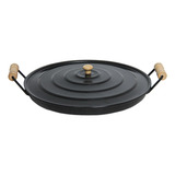 Frigideira Com Tampa Disco De Arado 32cm Aço Laminado 4 3lts
