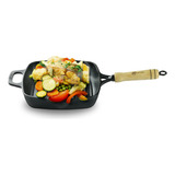 Frigideira Ferro Fundido Cook Grill Grelhar Carnes Legumes
