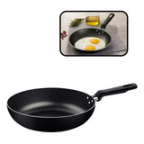 Frigideira Funda Antiaderente Tramontina 24 Cm Cor Preto