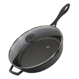 Frigideira Líder 2 56 Litros Preta Tampa Vidro 26 Cm Santana