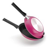 Frigideira Omeleteira Dupla Antiaderente N 18 0 9l Rosa
