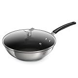 Frigideira Wok Aço Inox Antiaderente Electrolux 28cm C Tampa