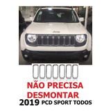 Friso Cromado Moldura 2019 Grade Arcos Jeep Renegade Pcd Lon