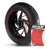 Friso Filete De Roda Honda Cb 600f Hornet Vermelho Refletivo