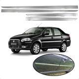 Friso Lateral Cromado Para Fiat Siena 2010 4 Portas