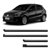Friso Lateral E Porta Gol Voyage G5 Borrachão Com Cromado