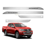 Friso Lateral Facao Mitsubishi L200 Triton Prata Tecno