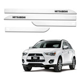 Friso Lateral Mitsubishi Asx Branco Alpino Ponta Facão 4 Pçs