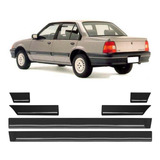 Friso Lateral Monza Gls Tubarão 94 4 Portas 6 Peças Preto