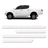 Friso Lateral Pintado L200 Triton 2007 A 2019 Branco Fuji