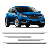 Friso Lateral Slim Cromado Ford Focus 2008 2009 2010 2011 2012 2013 2014 2015 2016 2017 2018 2019 2020