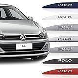 Friso Lateral Volkswagen Polo Com Nome Alto Relevo Cromado 2018 19