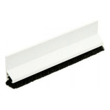 Friso Vedação Porta Pvc C Escova Adesivo 80cm Branco Tecn
