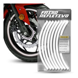 Friso Xre Roda Refletivo Carro Moto Branco Universal Largo