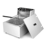 Fritadeira 1 Cuba 6 Litros 220v C Selo Inmetro E Tampa Inox