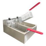 Fritadeira 4000w 2 Cubas 110v 6 Litros C Tampas Grátis Inox