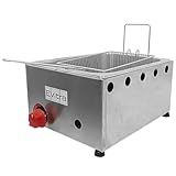 Fritadeira A Gás Profissional Com 1 Cuba De Inox Baixa Pressão E Alta Eficiência