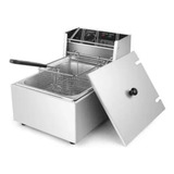 Fritadeira Elétrica 6 Litros 220v 1 Cuba C tampa Inox Top
