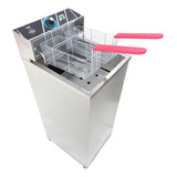 Fritadeira Elétrica E Gabinete Água E Óleo 26l 5000w 220v Cor Inox
