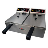 Fritadeira Elétrica Industrial 2 Cubas Inox Fed 20 Skymsen