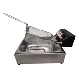Fritadeira Elétrica Inox Profissional 1 Cuba 3 Litros Cesto